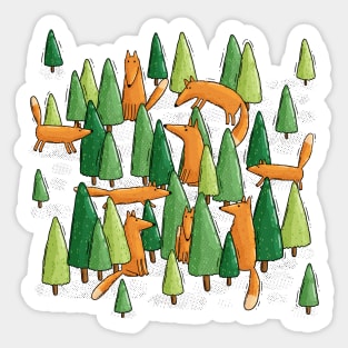 Foxy Forest Sticker